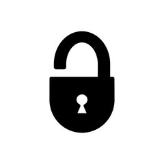 padlock icon vector illustration logo template for many purpose. Isolated on white background.