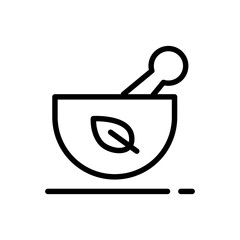 mortar and pestle icon vector illustration. full color.