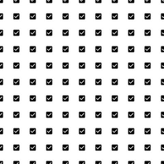 Square seamless background pattern from geometric shapes. The pattern is evenly filled with big black checkbox symbols. Vector illustration on white background