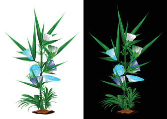 Flower tree vector illustration design