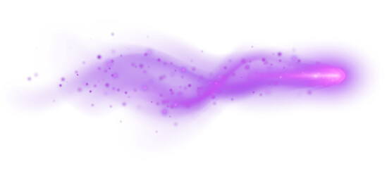 Violet Magic Comet with Particles