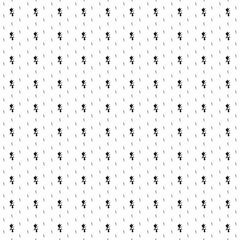 Square seamless background pattern from geometric shapes are different sizes and opacity. The pattern is evenly filled with black carnivorous plant symbols. Vector illustration on white background