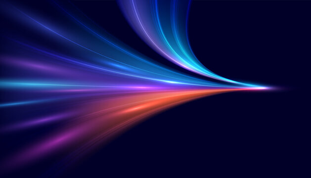 Modern abstract speed line background. Dynamic motion speed of light. Technology velocity movement pattern for banner or poster design. Vector EPS10. © Phantip