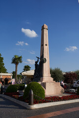 Bardolino, Italy - July 11, 2022 -  One of the biggest and most beautiful harbors on Lake Garda - Bardolino - on a summer afternoon