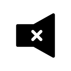 Obraz premium mute icon vector illustration logo template for many purpose. Isolated on white background.