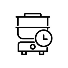 manual rice cooker icon vector illustration logo template for many purpose. Isolated on white background.