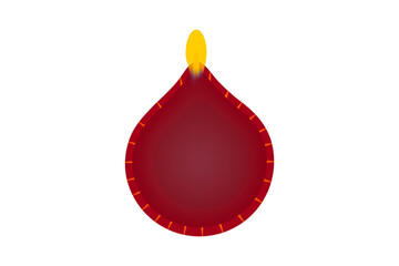 Fototapeta premium diwali Diya With White background