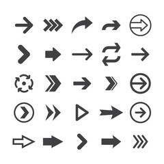 Arrows icon collections. Set of arrow vectors. Arrowheads shapes.