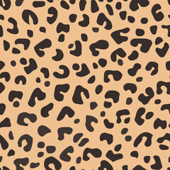 Classic leopard fur seamless pattern