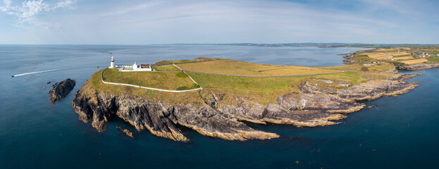 panorama landscape view of the Galley Head Lighthouse in County Cork