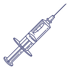 Illustration of syringe. Medical and healthcare item.