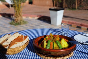 Chicken lemon tagine in Morocco