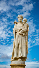 Saints statue at The Basilica of the National Shrine of the Blessed Virgin of Ta Pinu located on the island of Gozo, Malta
