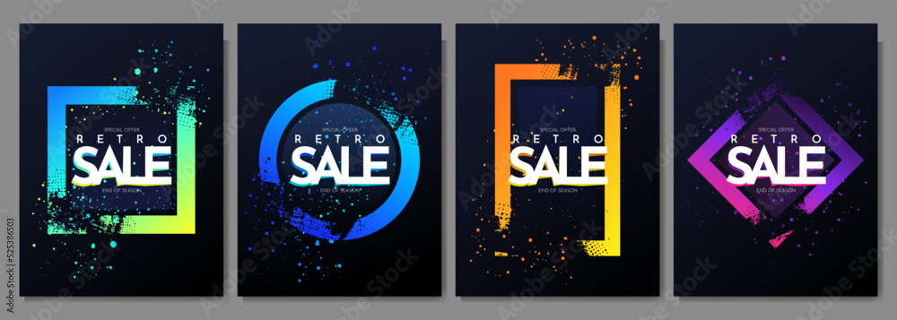 Canvas Prints vector frame for text. modern art graphics. dynamic frame stylish geometric black background. elemen