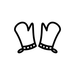 Fototapeta premium gloves icon vector illustration logo template for many purpose. Isolated on white background.