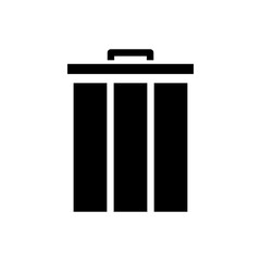 trash can icon vector illustration logo template for many purpose. Isolated on white background.