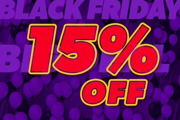 15 fifteen Percent off sale discount shopping banner. offer wedding