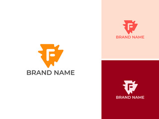 ILLUSTRATION LETTER F SIMPLE MODERN LOGO ICON DESIGN VECTOR