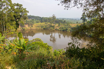 Fototapeta na wymiar Lake Nkuruba Nature Reserve in Uganda