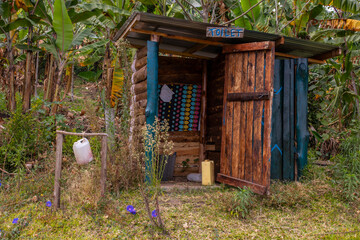 public toilet in countryside in Uganda