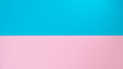 Two-tone background is divided in half - blue and pink