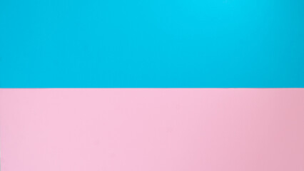 Fototapeta premium Two-tone background is divided in half - blue and pink