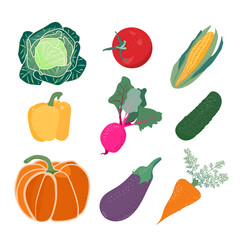 set of vegetables