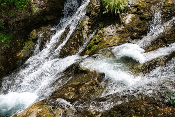 Glasklarer Bach auf dem Berg Olymp in Griechenland 