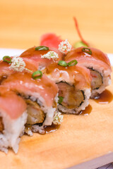 Maki sushi gourmet japanese restaurant food