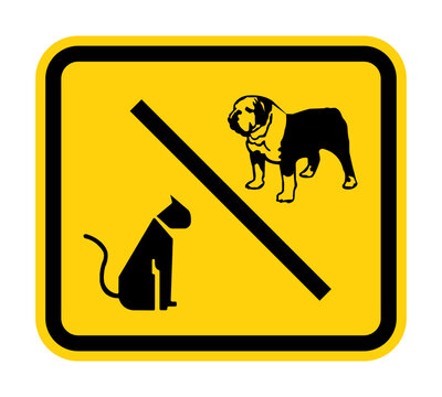 No Pet allowed Symbol On White Background