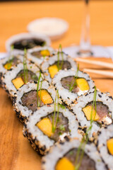Maki sushi gourmet japanese restaurant food