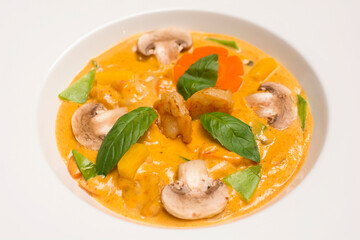 Shrimp sauce ravioli pasta restaurant gourmet food

