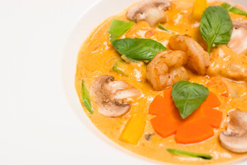 Shrimp sauce ravioli pasta restaurant gourmet food

