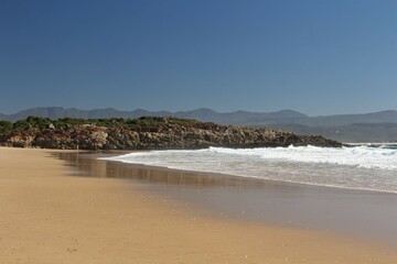Sandy beach at Plettenberg Bay in Cape 