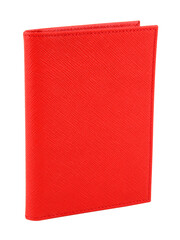 New red wallet of cattle leather isolated