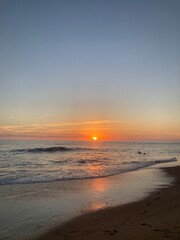 sunset on the beach