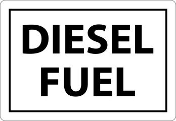 Obraz premium Danger Diesel Fuel Sign On White Background