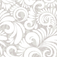 Elegant floral vector seamless pattern with curves element
