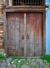 old wooden door in a house