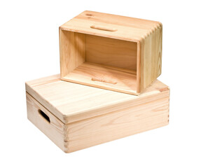 empty wooden crate isolated