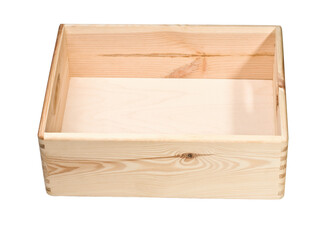 empty wooden crate isolated