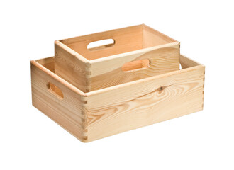 empty wooden crate isolated