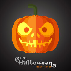 Naklejka premium Happy Halloween Sale Poster. Vector illustration in flat design and isometric paper cut pop-up style.