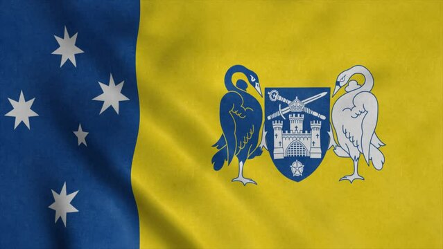 Australian Capital Territory flag, Australia, waving in the wind, background