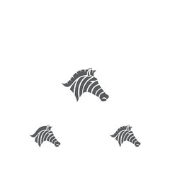 Fototapeta na wymiar Zebra Logo Design. Zebra Head logo on white background