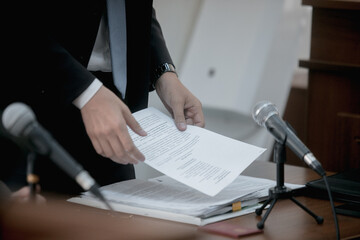 trial in the courtroom of the Russian Federation