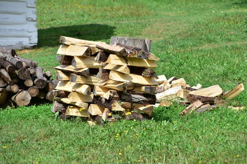 drewno na opał, stos, pryzma, energetyczne, hałda