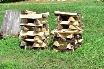 drewno na opał, stos, pryzma, energetyczne, hałda