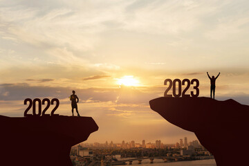 Concept of Victory in the new year 2023 and development prospects.