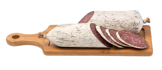 smoked sausage  isolated on transparent background,